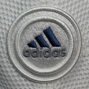 Adidas Baseball Cap NWOT White Textured‎ Logo Flex Fit Men's Adjustable